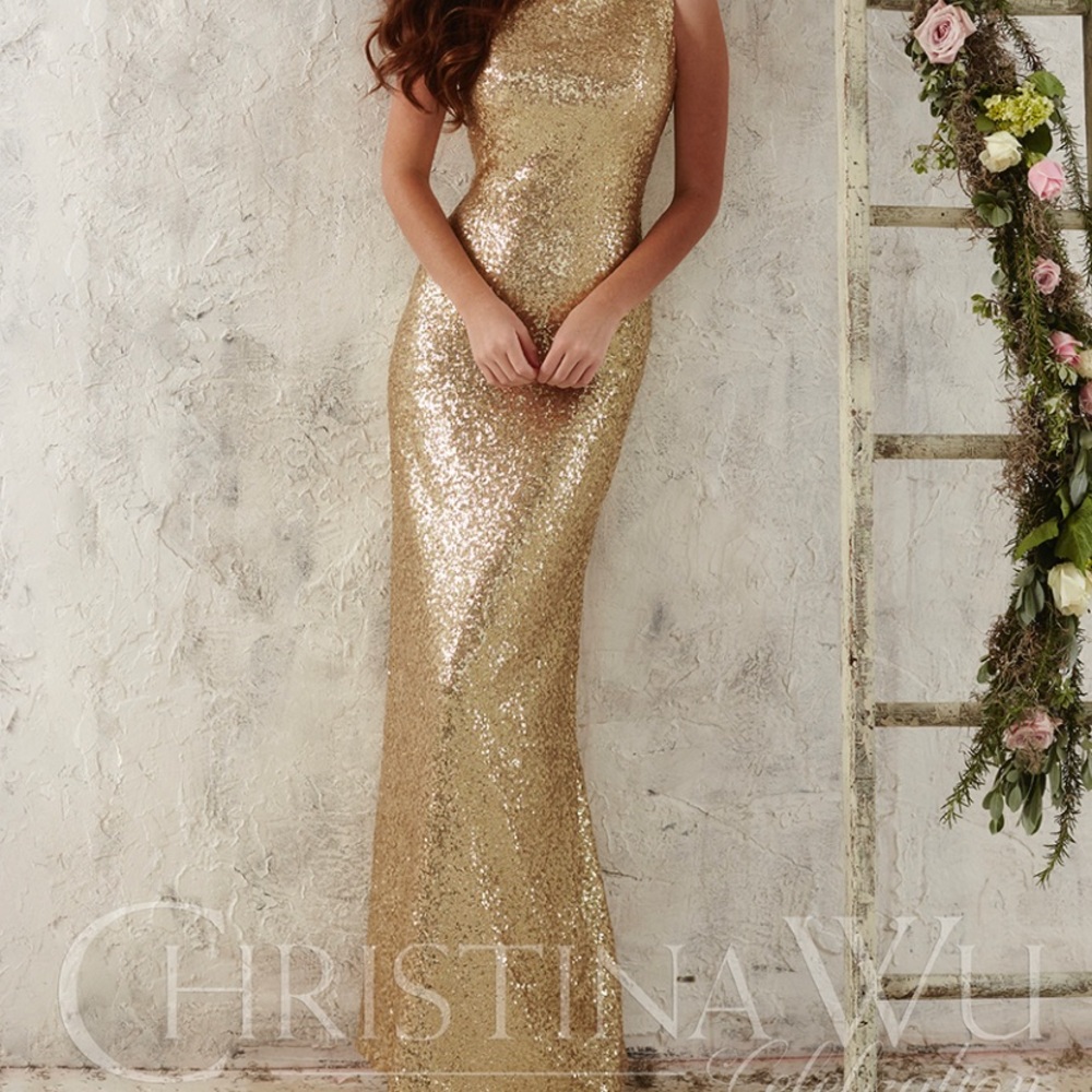 Christina Wu Celebration Sequin Gown, Size 8